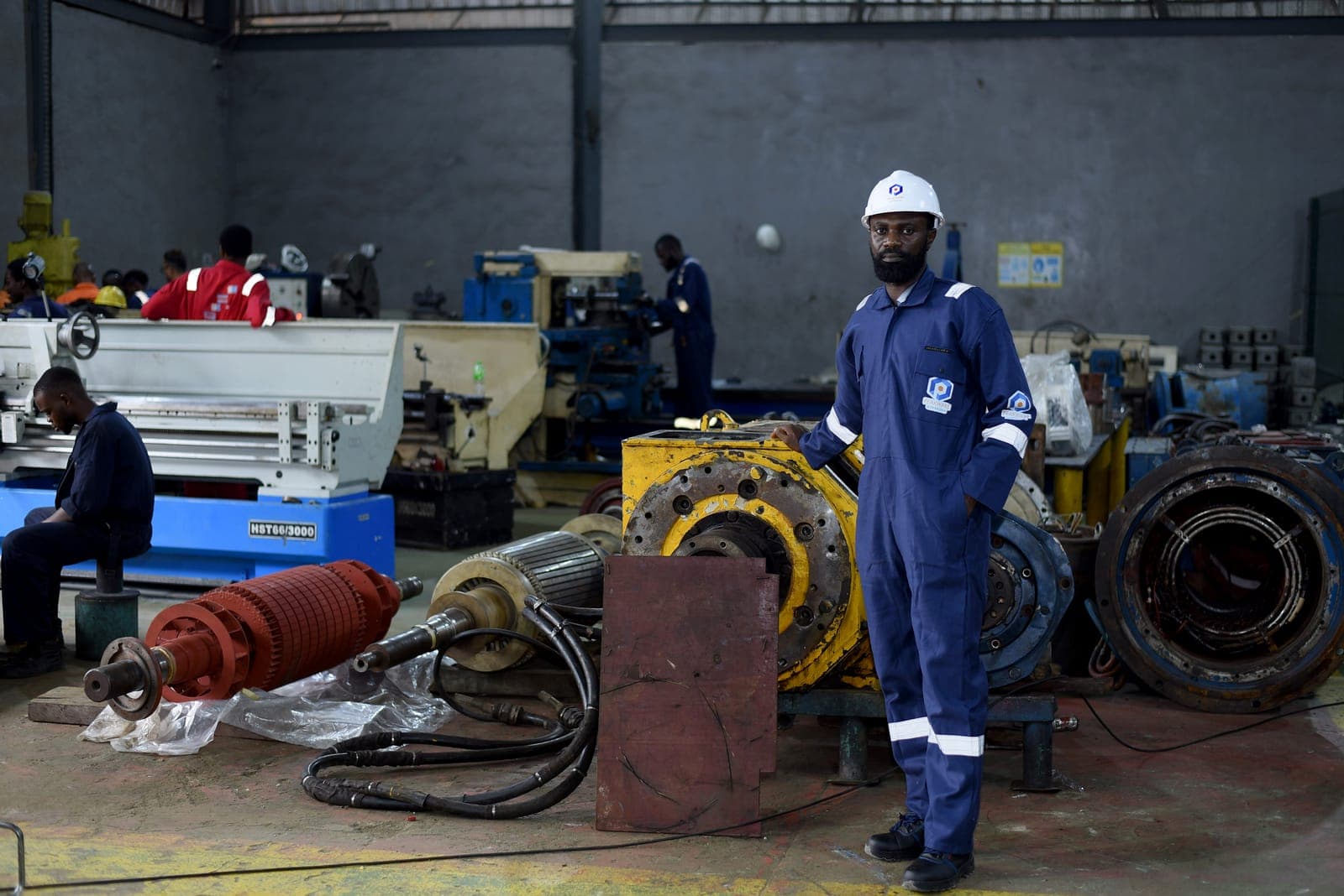 Technician at the equipment workbench